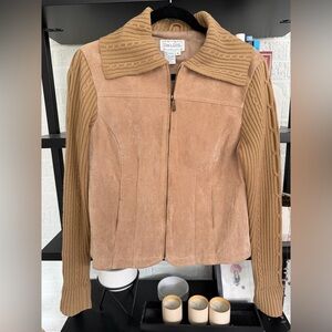 100% Leather Suede Jacket by Live a Little Vintage